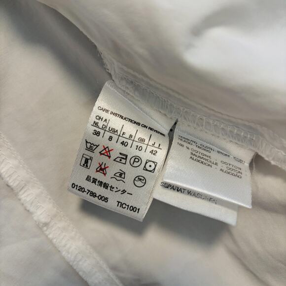 Max Mara Weekend Jacket Women Size 8 White Long Sleeve Lightweight Casual Cotton - Picture 10 of 14